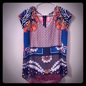 Colorful polyester express top